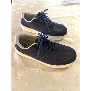 NWOT Orthofeet Sneakers Orthopedic Blue Suede Leather Sz 10 Gorgeous